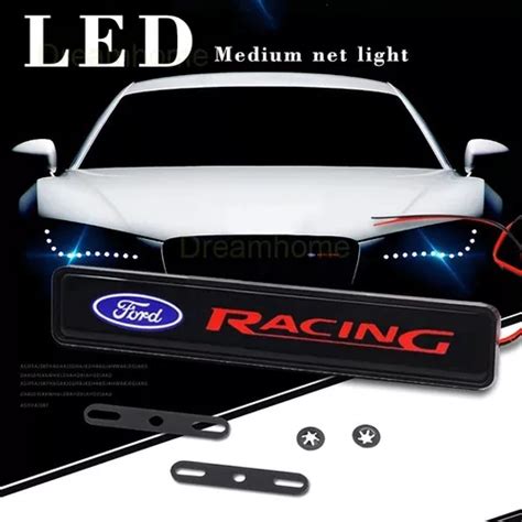 1 Pzs Luz Led Drl Para Parrilla Coche Emblema Luces Logo Cuotas Sin