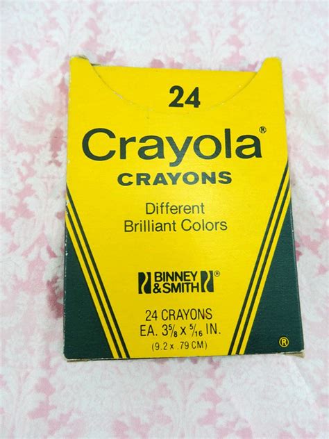 Vintage Crayola Crayon Box 24 Crayons - Etsy