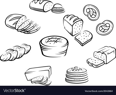 Bakery food Royalty Free Vector Image - VectorStock