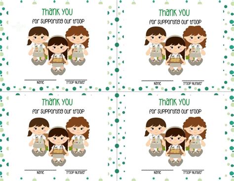 Free Printable Girl Scout Cookie Thank You Cards Bdavibe