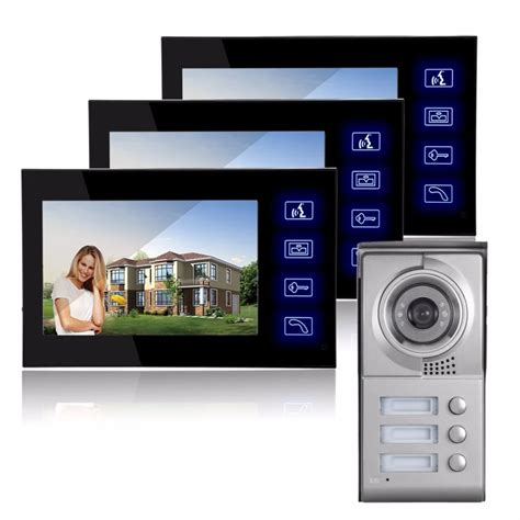 Yobangsecurity Video Door Intercom 7 Inch Monitor Wired Video Doorbell