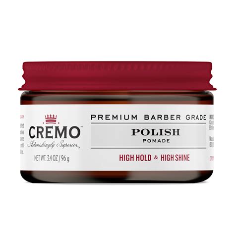 Cremo Barber Grade Hair Styling Pomade Polish 34oz