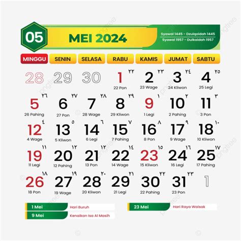 Gambar Bulan Kalendar Moden Mei Vektor Kalendar Mei Mei