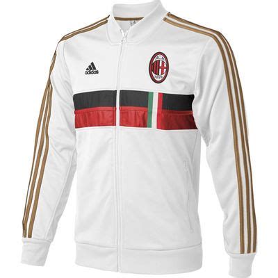 Adidas AC Milan Anthem Full Zip Jacket White Jackets Outerwear