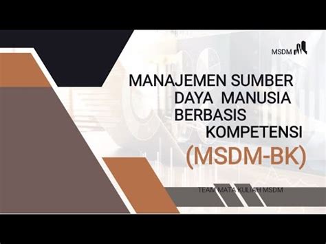 Manajemen Sumber Daya Manusia Pengembangan Sdm Berbasis Kompetensi