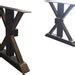 Dining Height Tall Steel Trestle Table Legs With Crossbeam