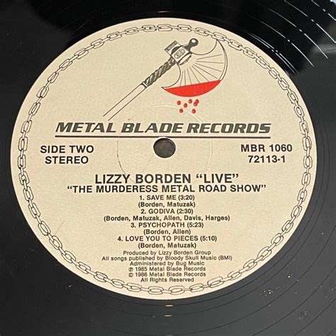 Lizzy Borden The Murderess Metal Road Show Vinyl 2lp [gatefold