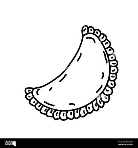 Empanadas Icon Doodle Hand Drawn Or Black Outline Icon Style Stock