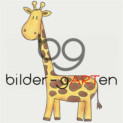 Giraffe Farbig Bilder Garten Ch