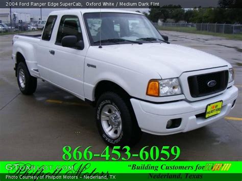 Oxford White 2004 Ford Ranger Edge SuperCab Medium Dark Flint