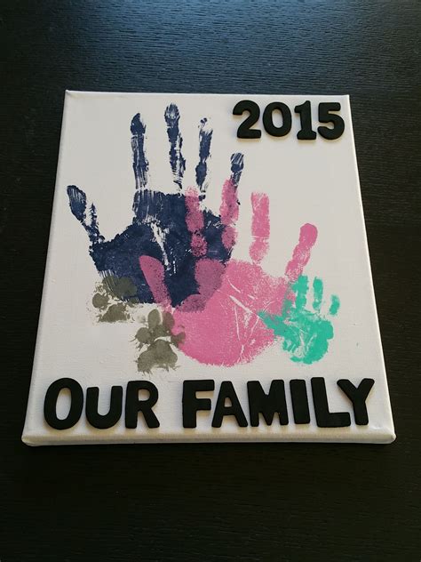 Handprint Art Diy Family Canvas Ideas