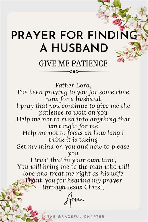 Prayer For Finding A Husband Give Me Patience Prayer For Husband