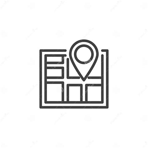 Street Layout Map Line Icon Stock Illustration Illustration Of Info