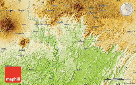 Physical Map Of Ekom Nkam