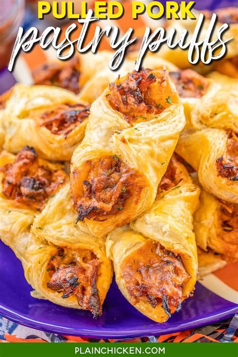 Pulled Pork Pastry Puffs Football Friday Plain Chicken