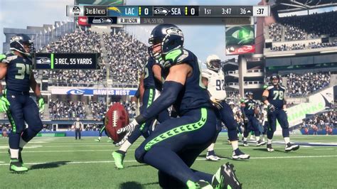 Madden Nfl 18 Los Angeles Chargers Vs Seattle Seahawks Youtube