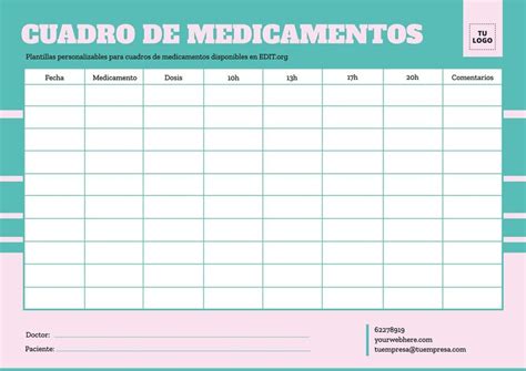 Plantilla Para El Control De Medicamentos En Excel Y Pdf Mundo Hot