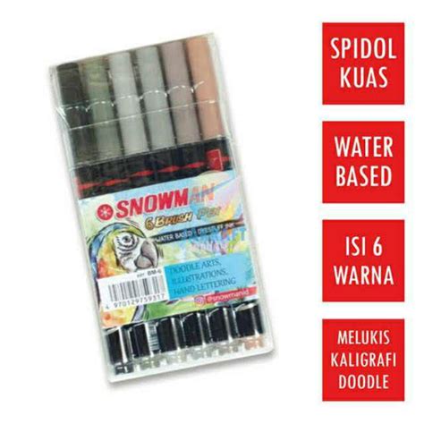 Jual Snowman Brushpen Brush Pen Set Spidol Kuas Kaligrafi