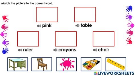 Match Online Exercise For Kg3 Live Worksheets