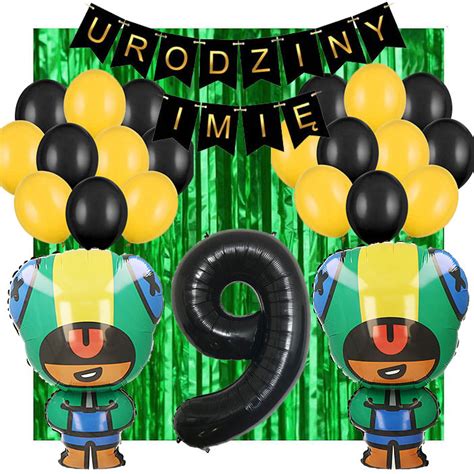 Balony Zestaw Balon W Brawl Stars Leon Urodziny Dowolne Imi Szt