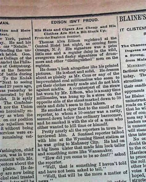 Thomas Edison Ber Hmter Erfinder Interview Dargestellt Bescheiden