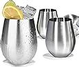 Amazon Old Dutch Ply Hammered Stemless Wine Glasses Set Of