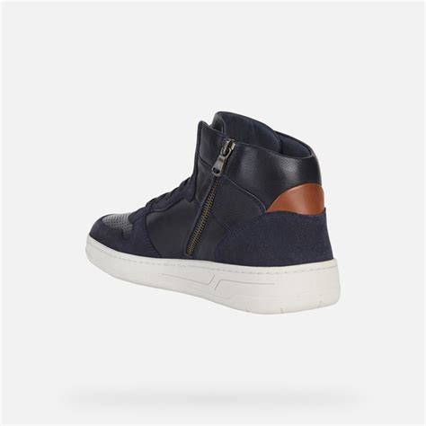 Geox® MAGNETE: Men's Navy High Top Sneakers | Geox®