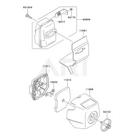 Air Filter Muffler For Kawasaki KTFR27A String Trimmers L S Engineers