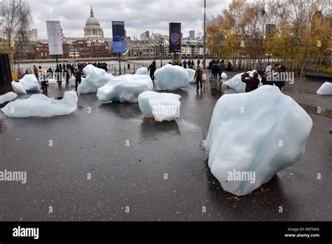 Tate Modern London Uk Th Dec Ice Watch An Ice Block