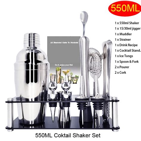 Stuk Ml Ml Cocktail Shaker Bar Set Rvs Ba Grandado