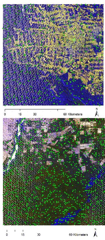 1 Map Of Study Area And Validation Points Using Landsat Et M Image