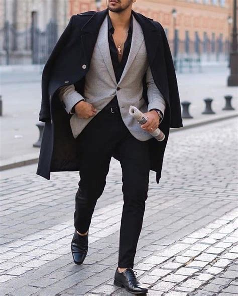 Black Coat Outfit Coat Outfits Gq Mens Style Cool Outfits For Men Film Making Gay Sex Male