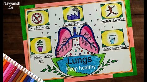 World Lungs Day Poster Drawing How To Draw And Design Catchy Caption