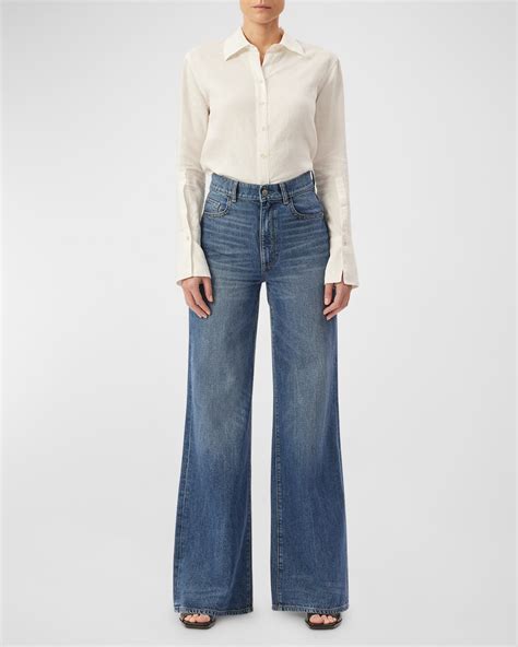 Dl1961 Hepburn High Rise Vintage Wide Leg Jeans Neiman Marcus