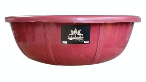 Round Red Plastic Ghamela Capacity L Size Inch Dia At Rs