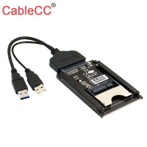 Cablecc Sata 22pin To Usb 3 0 To Cfast Card Adapter 2 5 Hard Disk Case Ssd Hdd For Pc In Power