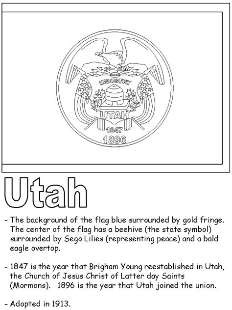 Utah State Flag State Symbols State Flags Utah