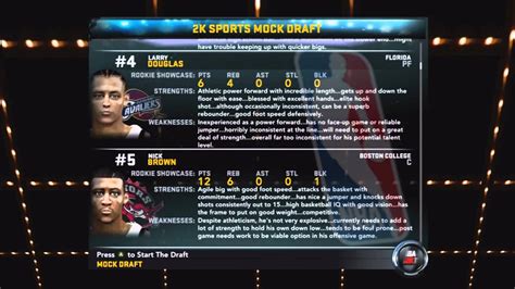 Nba 2k12 My Player Pre Draft Interviews And Nba Draft Youtube