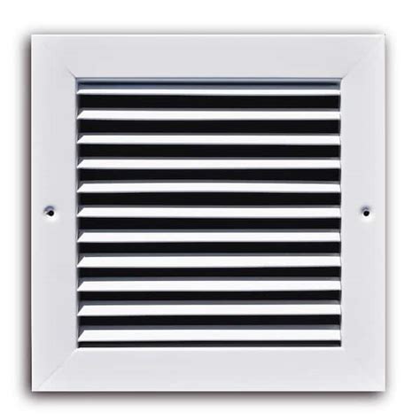 Everbilt 8 In X 8 In White Steel Return Air Grille H27008x08 The Home Depot