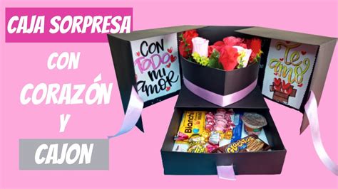 Gift Box Caja Sorpresa Con Cajon Y Corazon DIY YouTube