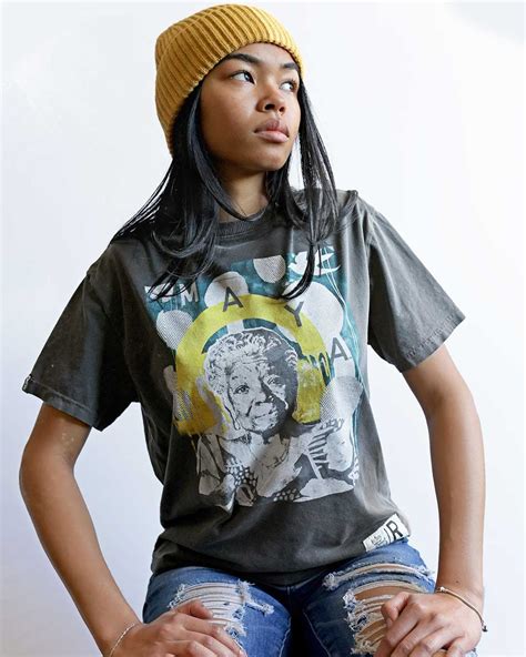 Maya Angelou Photo Black Womens Tee Roots Of Fight Canada