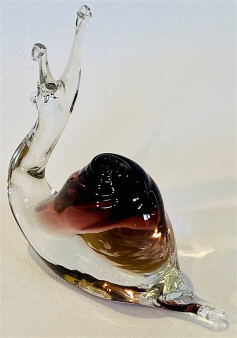 Vintage Murano Glass Snail Etsy