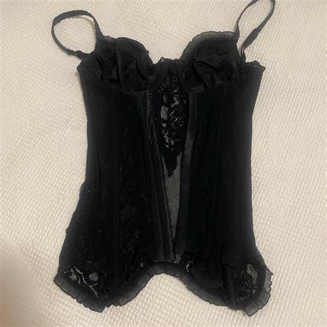 Black Vintage Lingerie Corset Would Fit Sizes Depop