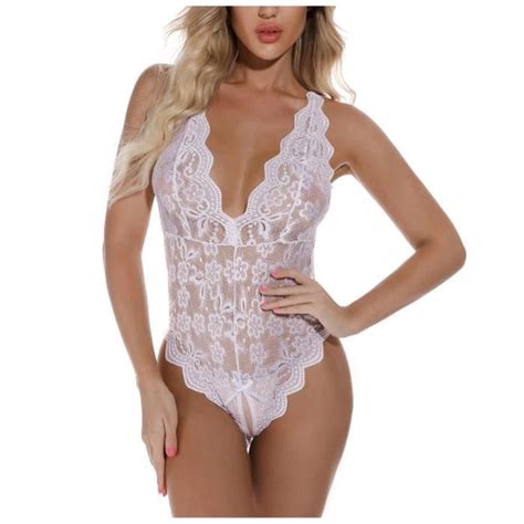 Sous V Tements Sexy Sexy Temptation Lace Tease Open Back Pyjama Suit