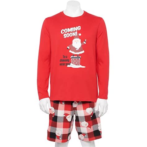 Mens Jammies For Your Families® Santa Coming Soon Pajama Set