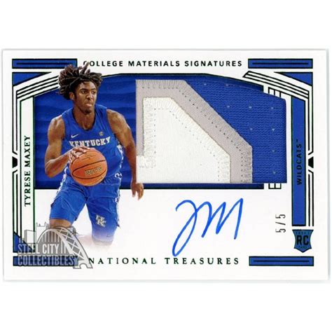 Tyrese Maxey 2020 21 Panini National Treasures Collegiate Rookie Patch