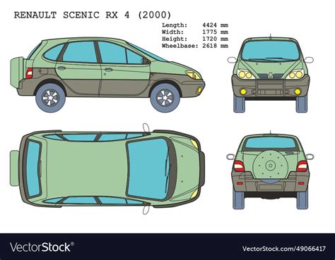 Renault Scenic Rx 4 2000 Royalty Free Vector Image