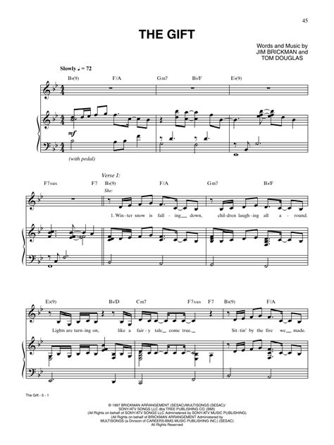 The T By Jim Brickman Sheet Music For Piano Vocal And Guitar Chords