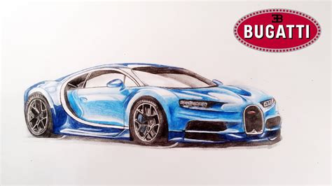 How To Draw Bugatti Chiron Youtube