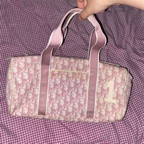 PINK CHRISTIAN DIOR MONOGRAM GIRLY BAG (DEPOP... - Depop